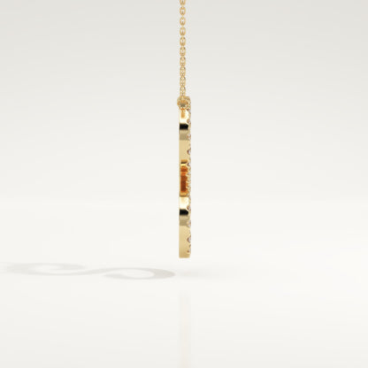 0.585 TCW Round Lab-Grown Diamond S Initial Necklace