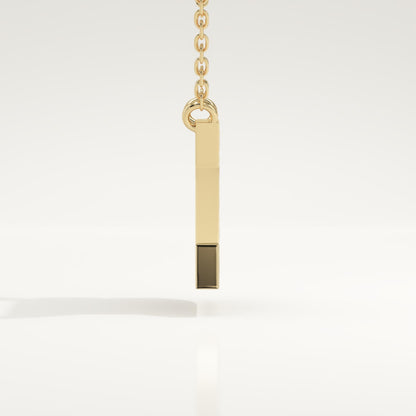 0.323 TCW Round Lab-Grown Diamond B Initial Necklace