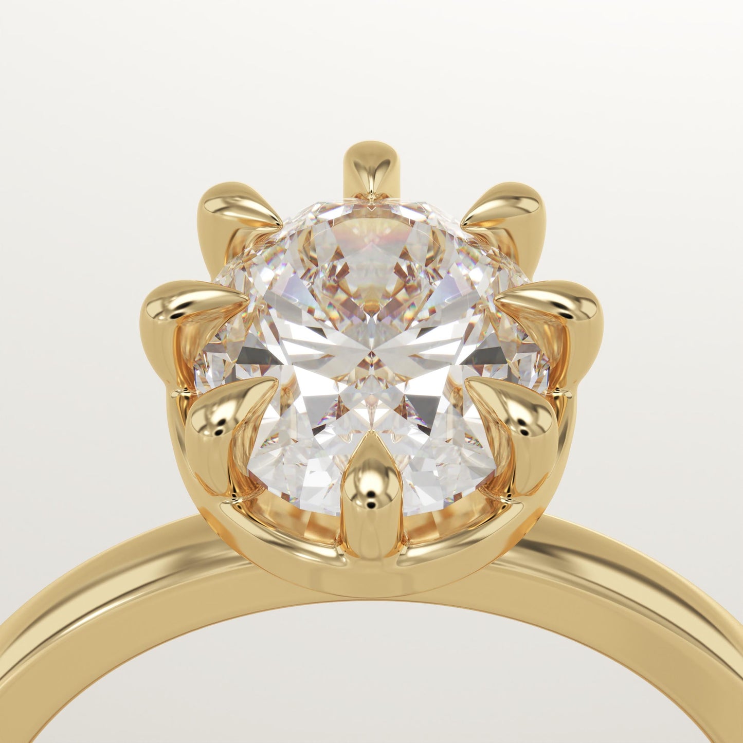 Oval Cut Solitaire Lab-Grown Diamond Engagement Ring