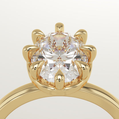 Oval Cut Solitaire Lab-Grown Diamond Engagement Ring