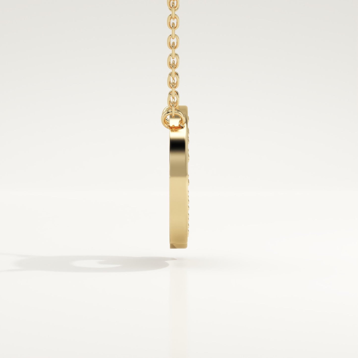 0.268 TCW Round Lab-Grown Diamond Q Initial Necklace
