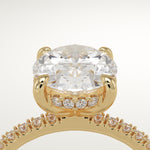 2.0 CT Oval Cut Pave Lab-Grown Diamond Engagement Ring