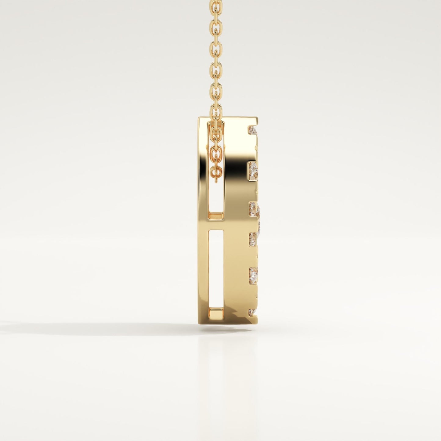 0.7 TCW Round Lab-Grown Diamond Marquise Charm Necklace