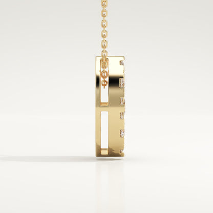 0.7 TCW Round Lab-Grown Diamond Marquise Charm Necklace