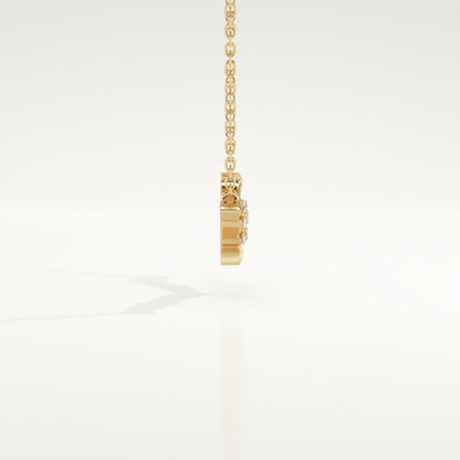 0.07 TCW Round Lab-Grown Diamond Nature Inspired Necklace