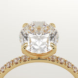 1.5 CT Oval Cut Pave Lab-Grown Diamond Engagement Ring