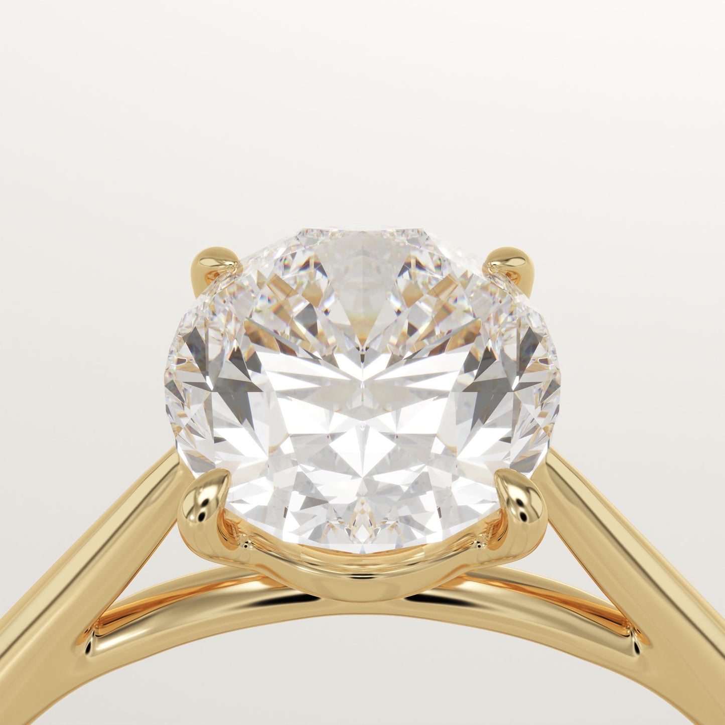 Oval Cut Solitaire Cathedral Lab-Grown Diamond Engagement Ring