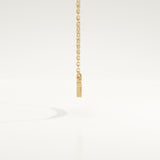 0.091 TCW Round Lab-Grown Diamond Smile Charm Necklace