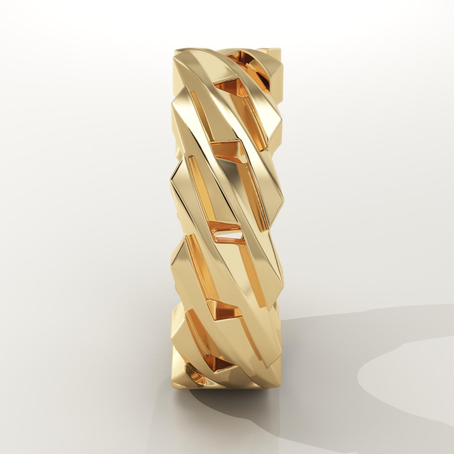 Blade Style Wedding Band For Men