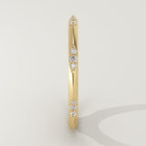 0.09 TCW Round Cut Lab-Grown Diamond Wedding Band