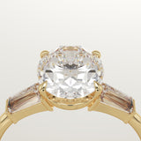 2.0 CT Oval Cut Three Stone Lab-Grown Diamond Engagement Ring