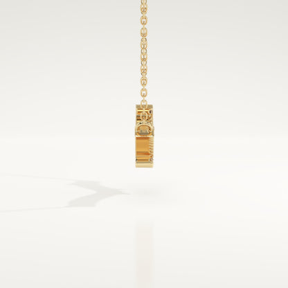 0.123 TCW Round Lab-Grown Diamond Nature Inspired Necklace