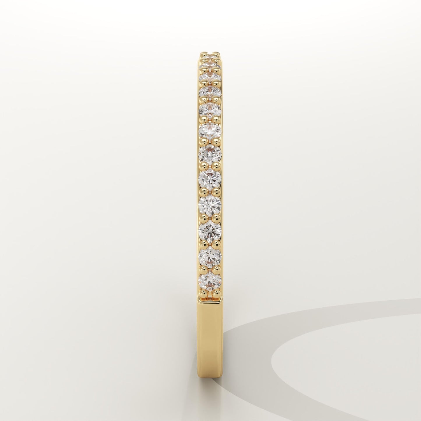 0.18 TCW Round Lab-Grown Diamond Half Eternity Wedding Band