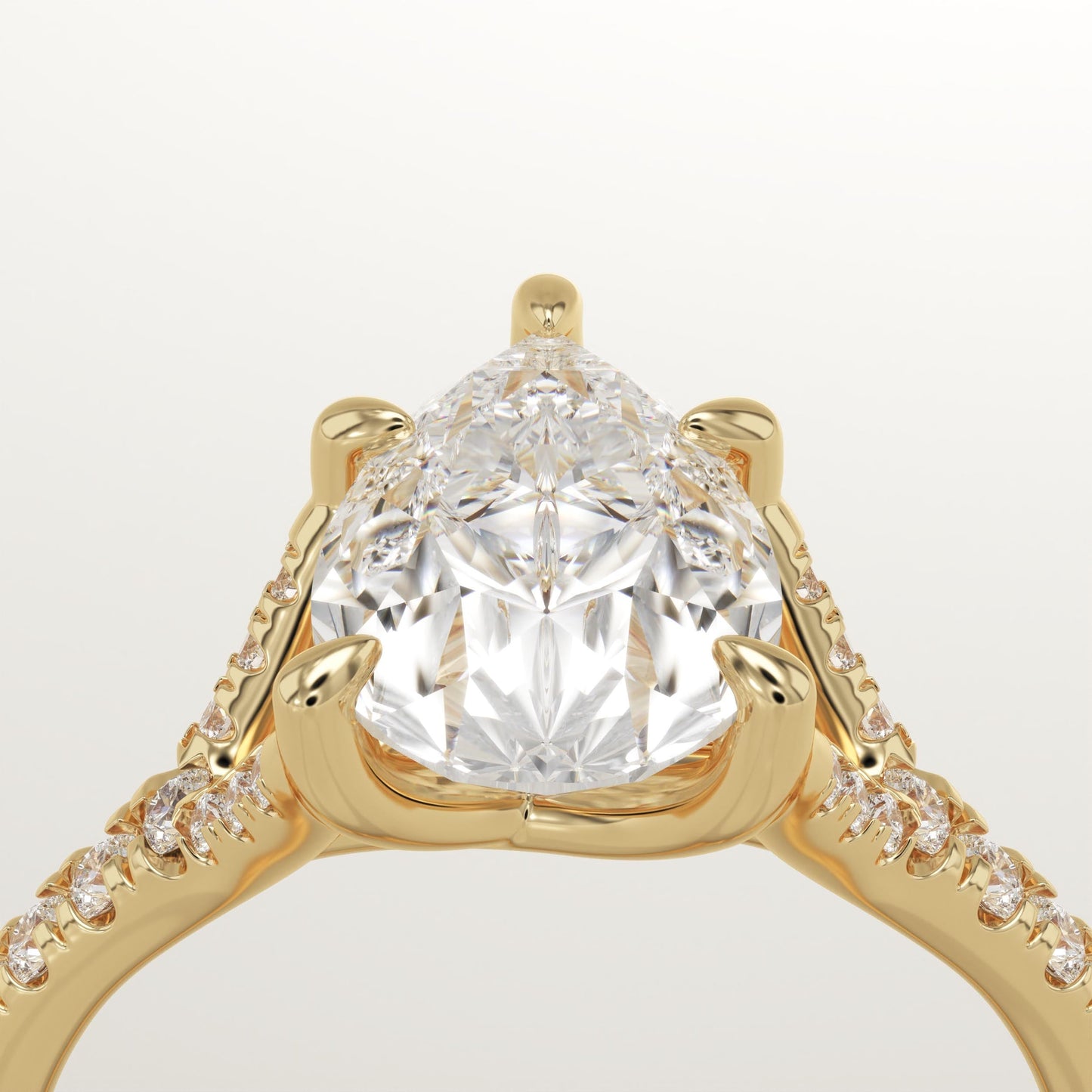 Pear Cut Solitaire Lab-Grown Diamond Engagement Ring