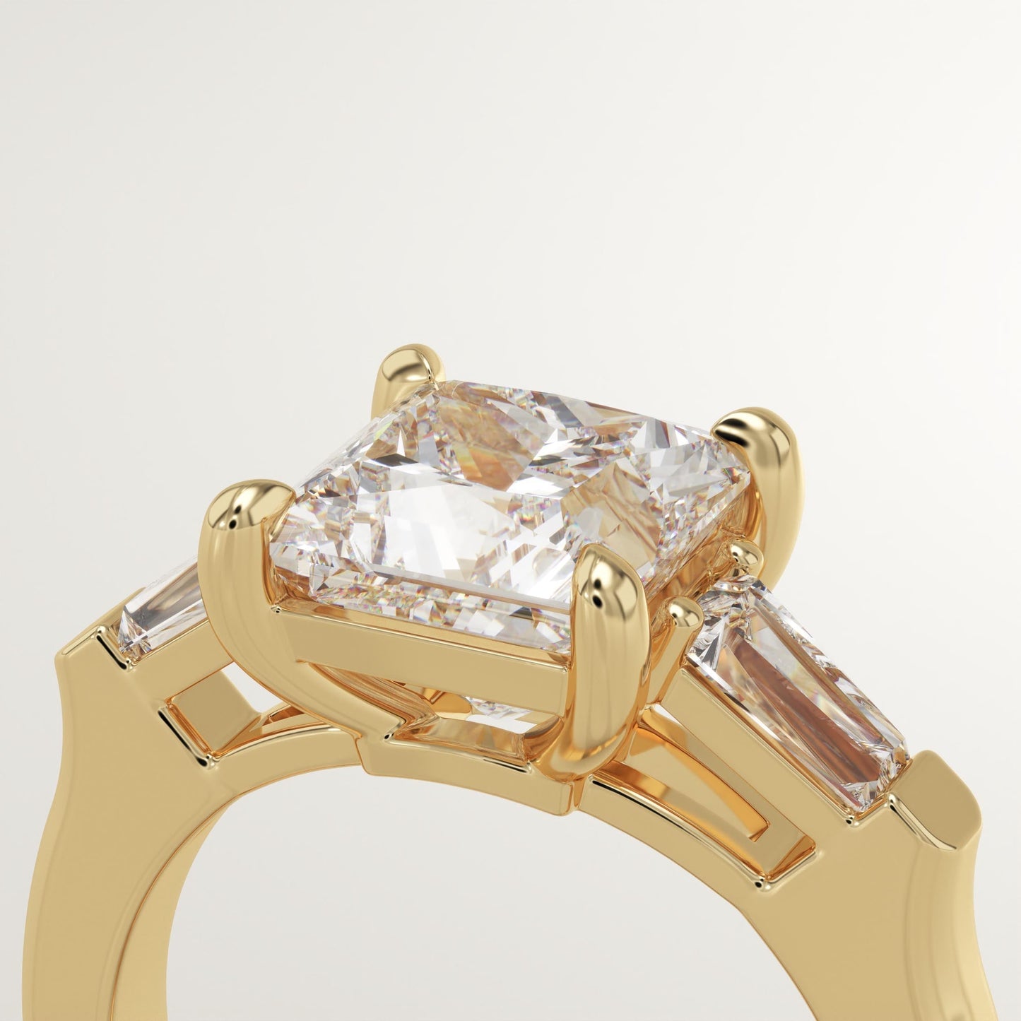 Princess Cut Three Stone Lab-Grown Diamond Engagement Ring