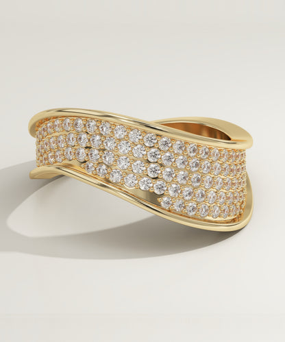 0.953 TCW Round Lab-Grown Diamond Multi Stone Wedding Band