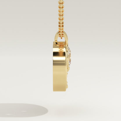 2.14 TCW Round & Baguette Lab-Grown Diamond Multi Stone Charm Necklace