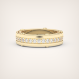 0.98 CT Channel Set Moissanite Diamond Men's Wedding Band