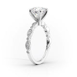 2 CT Princess Cut Vintage Pave Lab-Grown Diamond Engagement Ring