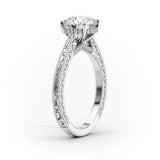 2 CT Oval Cut Vintage Hidden Halo Lab-Grown Diamond Engagement Ring