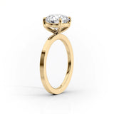 2 CT Pear Cut Solitaire Lab-Grown Diamond Engagement Ring
