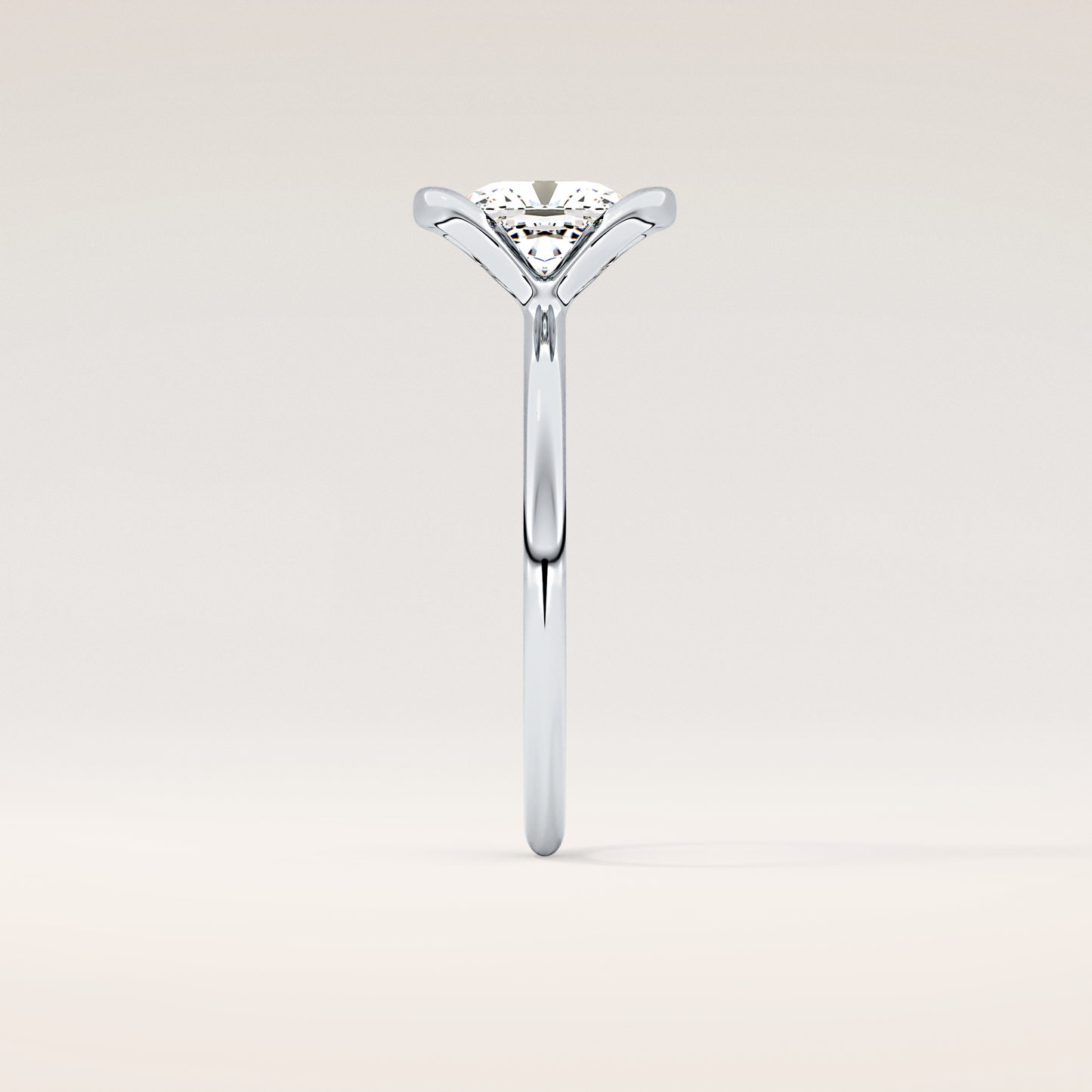 2.0 CT Cushion Cut Half Bezel Lab-Grown Diamond Engagement Ring