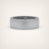 0.70 CT Polished Edged Moissanite Diamond Men's Wedding Band