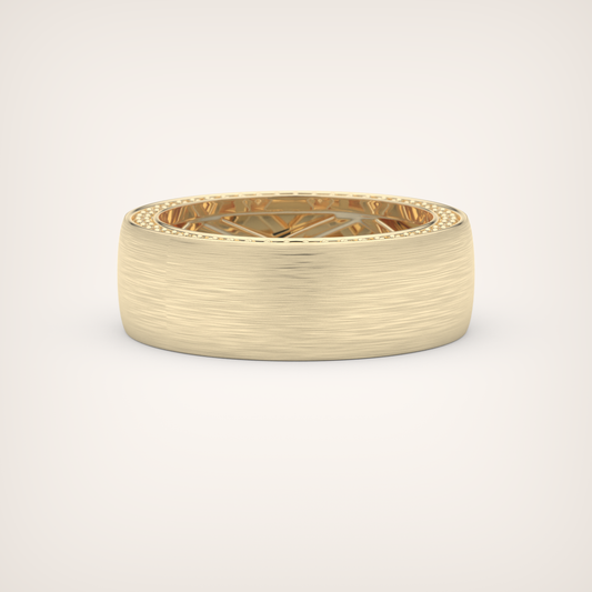 0.70 CT Polished Edged Lab-Grown Diamond Men's Wedding Band