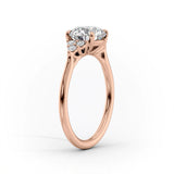 2 CT Cushion Cut Cluster Lab-Grown Diamond Engagement Ring