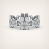 0.30 CT Elegant Round Moissanite Diamond Men's Wedding Band