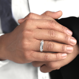 0.98 CT Channel Set Moissanite Diamond Men's Wedding Band