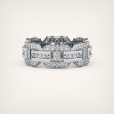 1.0 CT Round Shaped Moissanite Wedding Band For Men