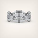 0.30 CT Elegant Round Moissanite Diamond Men's Wedding Band
