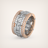 2.10 CT  Two Tone style Moissanite Diamond Men's Wedding Band