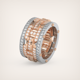 2.10 CT  Two Tone style Moissanite Diamond Men's Wedding Band