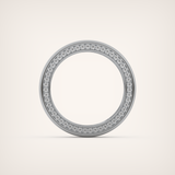 0.70 CT Polished Edged Moissanite Diamond Men's Wedding Band