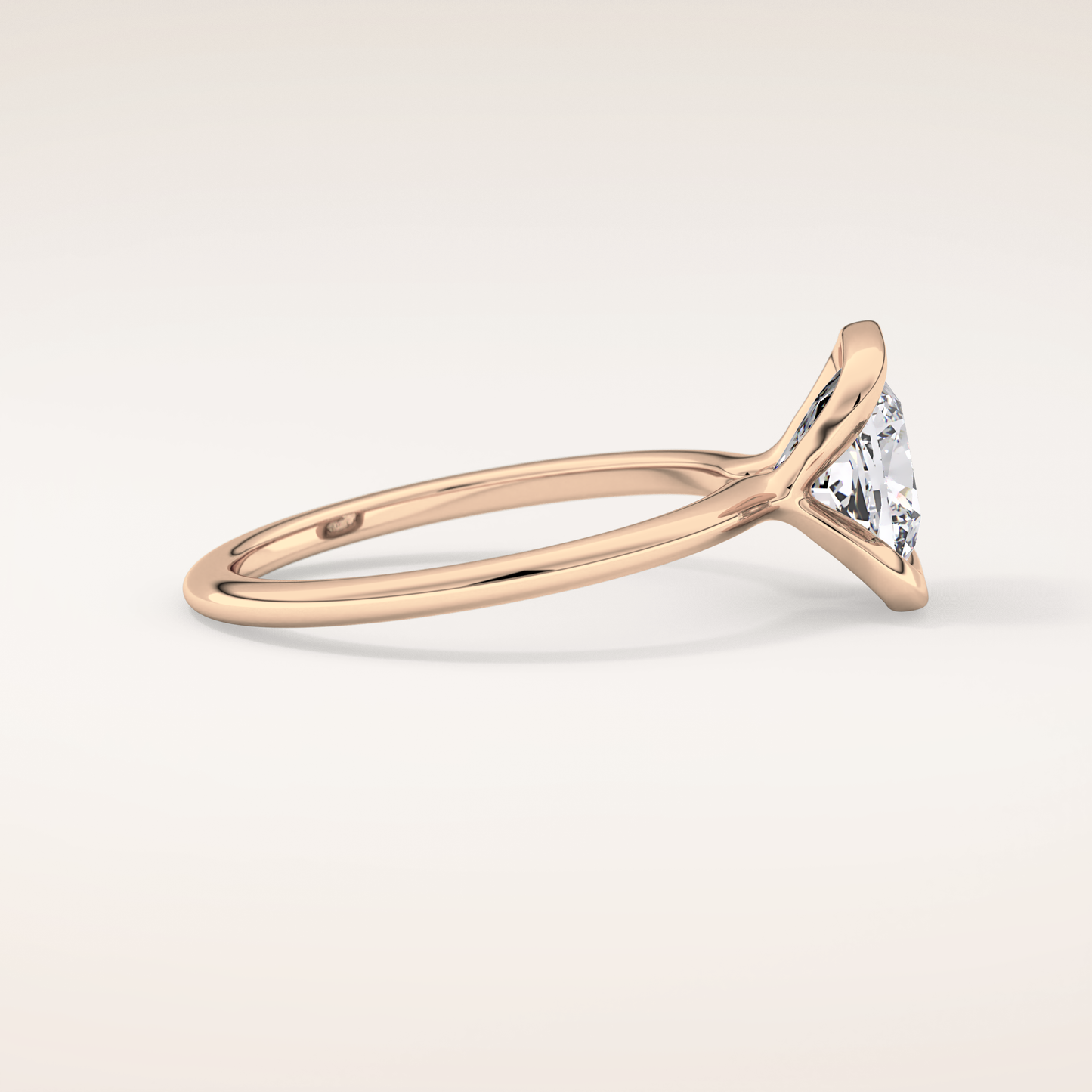 2.0 CT Cushion Cut Half Bezel Lab-Grown Diamond Engagement Ring
