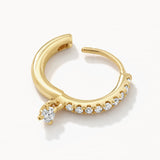 0.75 TCW Round Lab-Grown Diamond Hoop Earrings