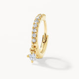 0.75 TCW Round Lab-Grown Diamond Hoop Earrings