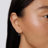0.75 TCW Round Lab-Grown Diamond Hoop Earrings