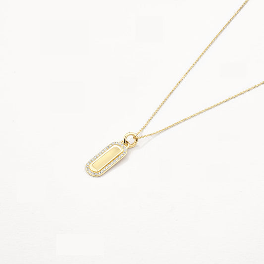 0.3 TCW Round Lab-Grown Diamond Bar Necklace