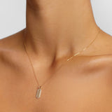 0.3 TCW Round Lab-Grown Diamond Bar Necklace