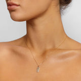 0.3 TCW Round Lab-Grown Diamond Bar Necklace