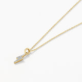 0.036 TCW Round Lab-Grown Diamond Lightning Bolt Necklace