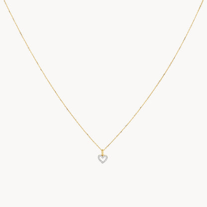 0.07 TCW Round Lab-Grown Diamond Heart Necklace