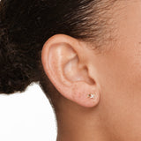 0.08 TCW Round Lab-Grown Diamond Double Star Stud Earring