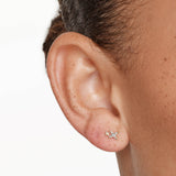0.08 TCW Round Lab-Grown Diamond Double Star Stud Earring