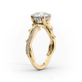 1.5 CT Pear Cut Three Stone Twig Lab-Grown Diamond Engagement Ring