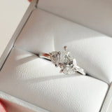 1.24 CT Pear Cut Two Stone Lab-Grown Diamond Engagement Ring