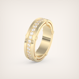 0.98 CT Channel Set Moissanite Diamond Men's Wedding Band